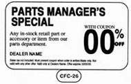 Parts Manager's Special