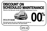 Discount on Scheduled Maintenance